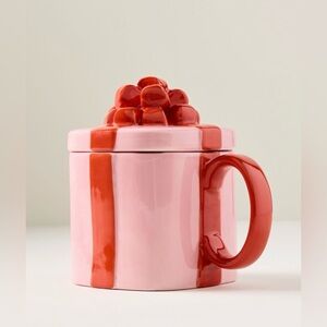 Anthropologie Present Lidded Stoneware Mug